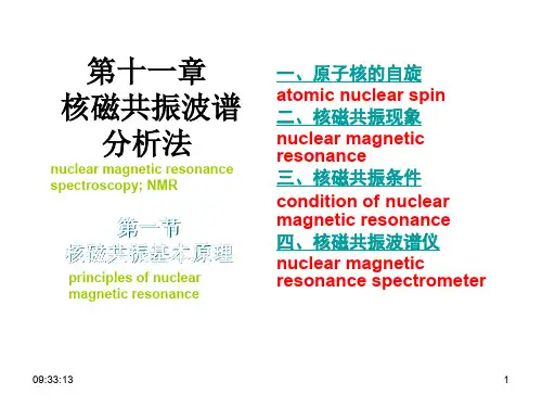 核磁共振基本原理ppt课件
