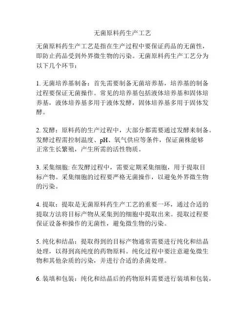 无菌原料药生产工艺