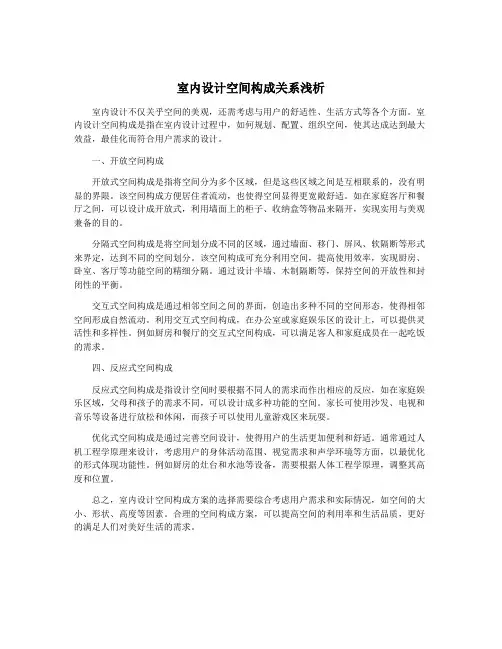 室内设计空间构成关系浅析