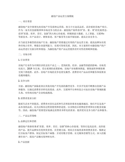 融创产品运营方案模板