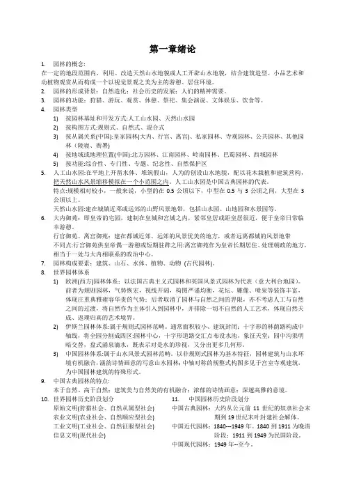 中外园林史资料整理