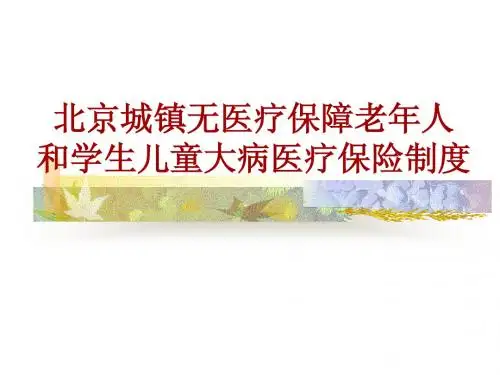 北京市一老一小保险