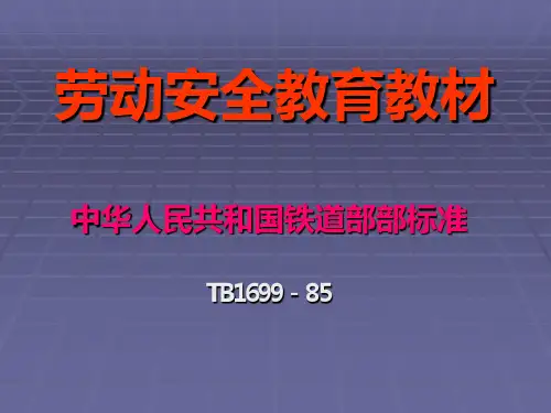 铁路车站行车作业人身安全标准人身安全标准(1699)PPT课件