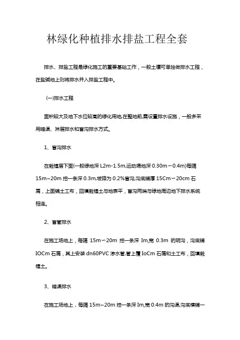 园林绿化种植排水排盐工程全套
