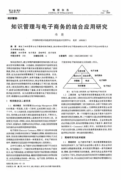 知识管理与电子商务的结合应用研究