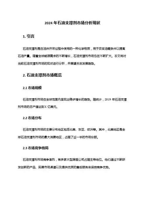 2024年石油支撑剂市场分析现状