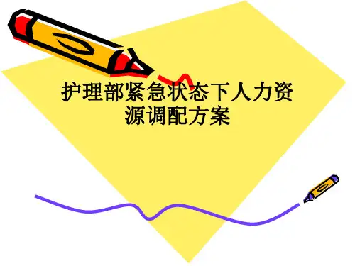 护理部紧急状态下人力资源调配方案ppt课件