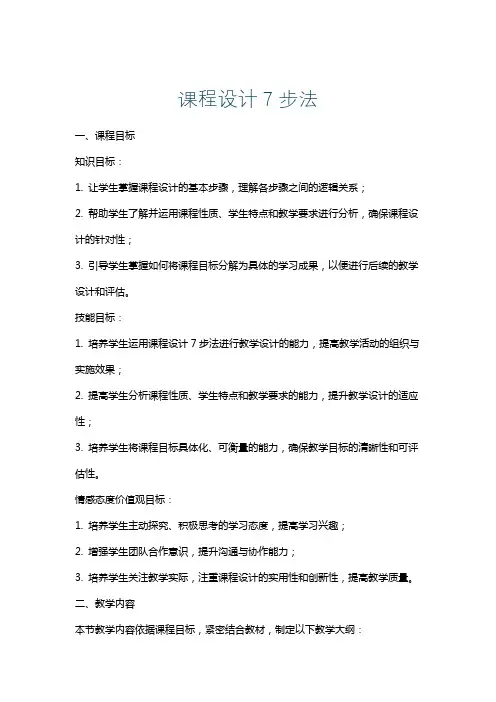 课程设计7步法