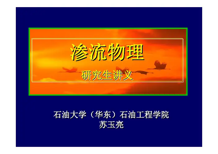 渗流物理-混相驱替