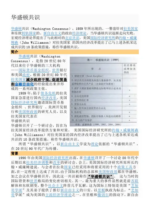 华盛顿共识