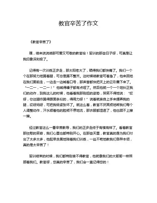 教官辛苦了作文