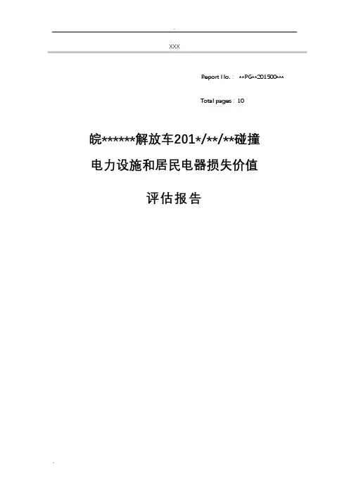 物损评估实施报告模版