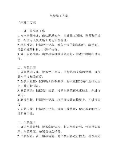 吊架施工方案