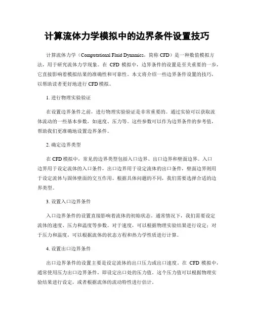 计算流体力学模拟中的边界条件设置技巧