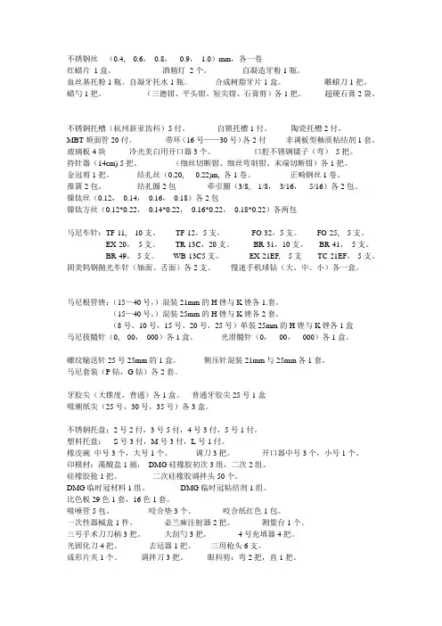 口腔科材料