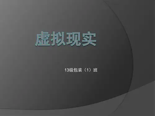 虚拟现实精品PPT课件