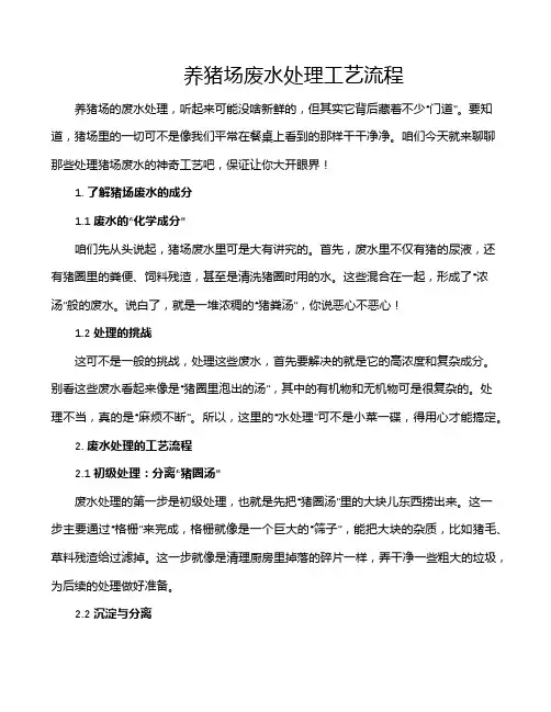 养猪场废水处理工艺流程