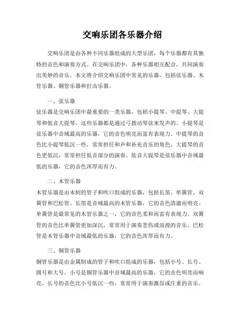 交响乐团各乐器介绍