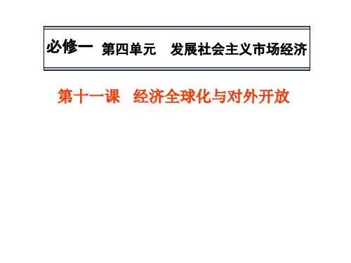 高考政治一轮复习课件：经济全球化与对外开放