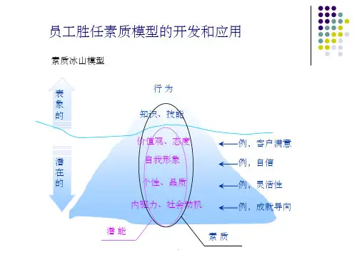 员工胜任素质模型的开发和应用ppt课件