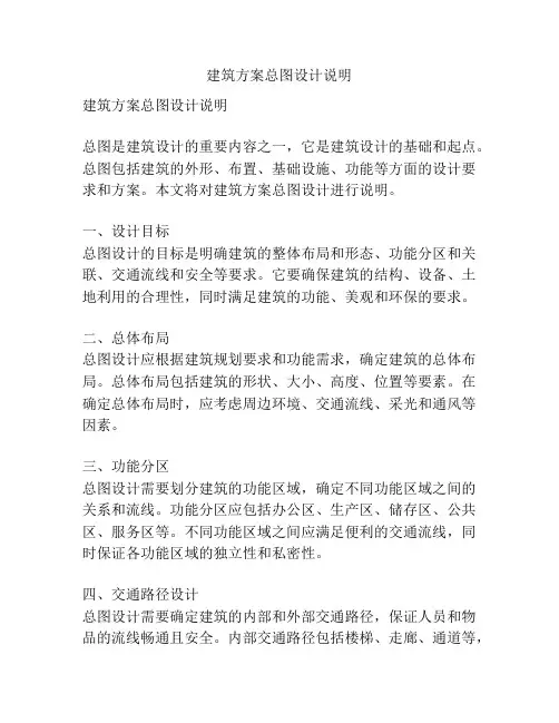 建筑方案总图设计说明
