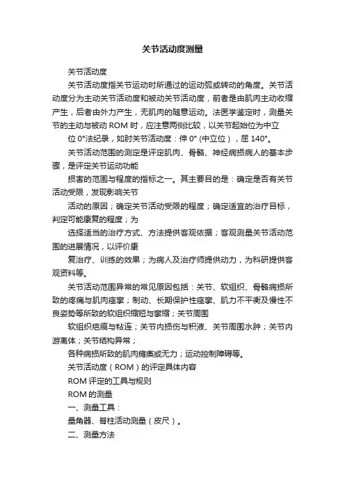 关节活动度测量