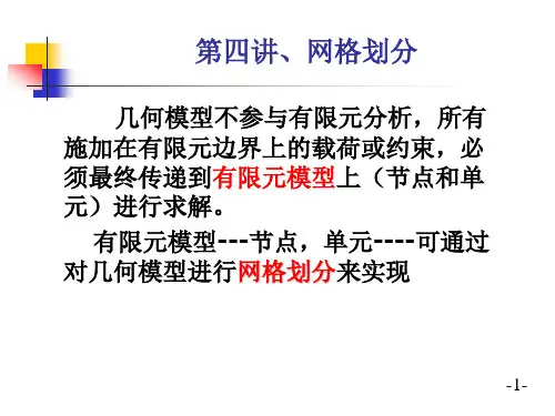 --机械零件有限元分析--5--第四讲--网格划...