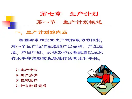 生产计划概述(PPT 73页)