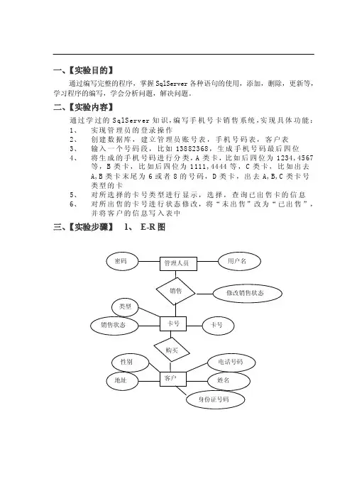 手机号卡销售系统c#版