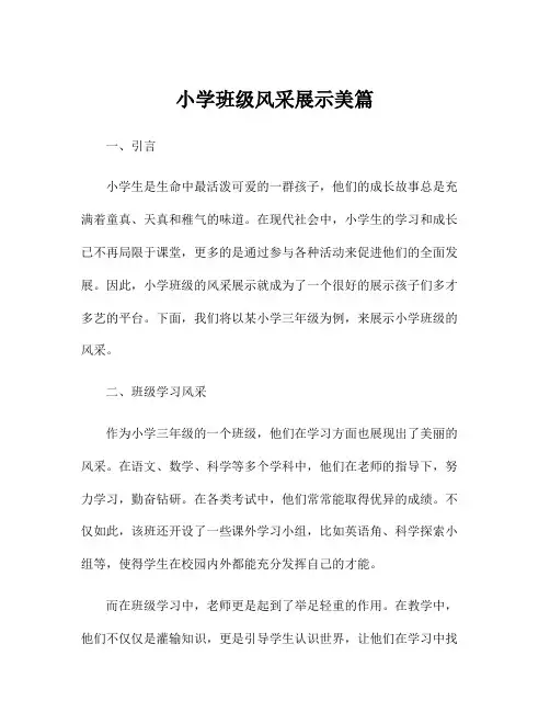 小学班级风采展示美篇