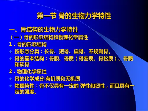 17.骨与骨骼肌的生物力学特性
