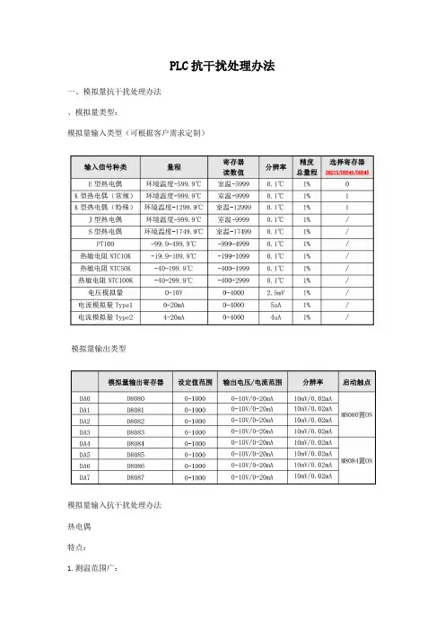 抗干扰处理方法