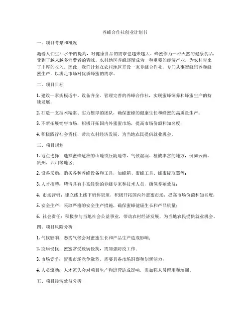 养蜂合作社创业计划书