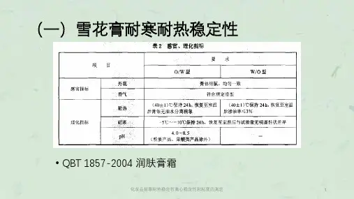 化妆品耐寒耐热稳定性离心稳定性和粘度的测定课件