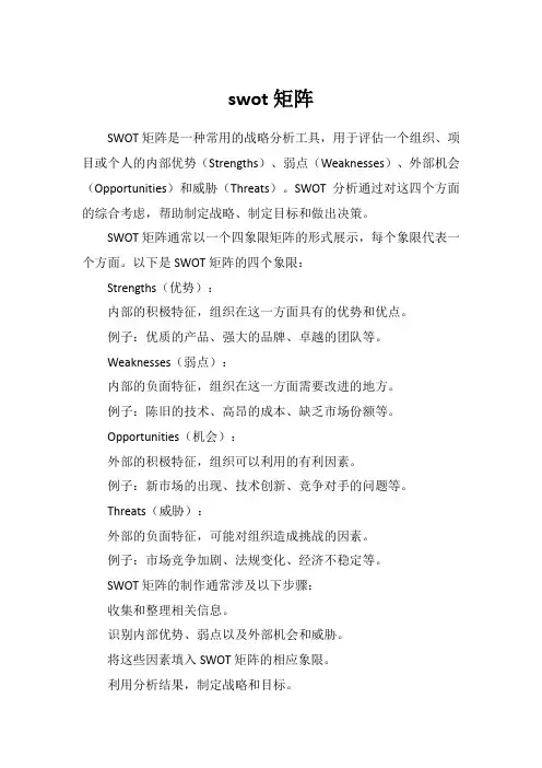 swot矩阵