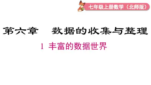2024年北师大七年级数学上册6.1 丰富的数据世界(课件)