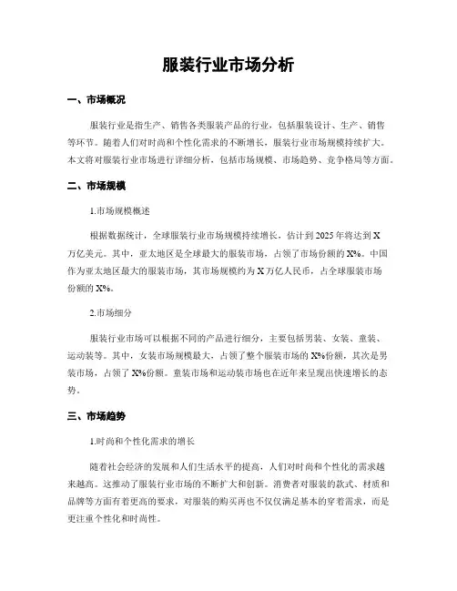 服装行业市场分析