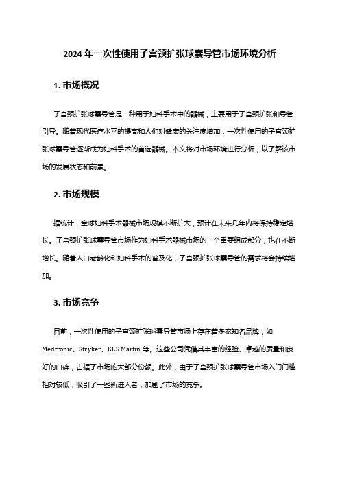 2024年一次性使用子宫颈扩张球囊导管市场环境分析