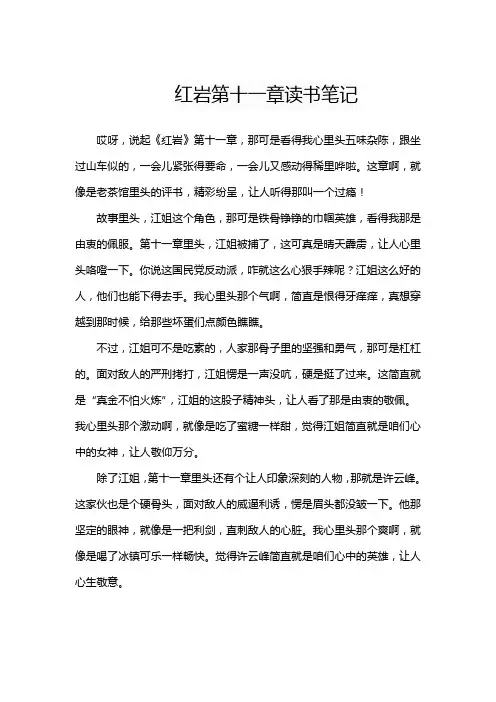 红岩11读书笔记