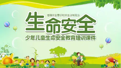 生命安全教育培训主题PPT课件