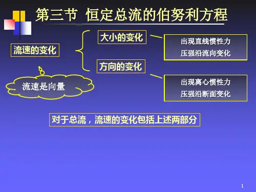 流体力学伯努利方程及动量方程