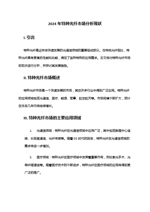 2024年特种光纤市场分析现状