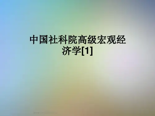 中国社科院高级宏观经济学[1]