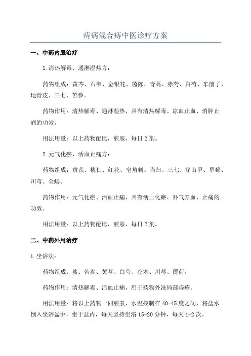 痔病混合痔中医诊疗方案
