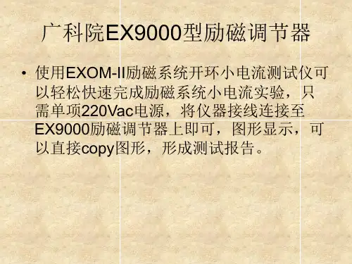水电站励磁系统开环小电流试验