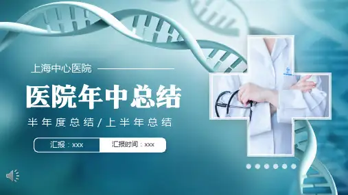 医院年中工作总结工作报告PPT(带动画) (1)精选全文