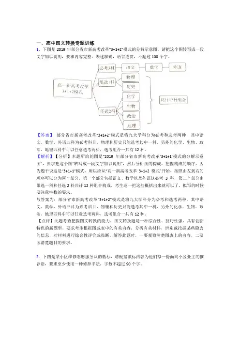 高考语文图文转换综合题汇编含详细答案