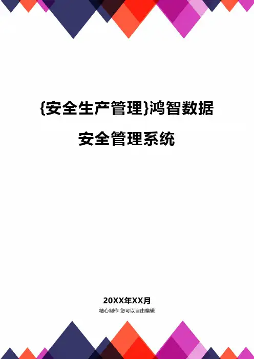 [安全生产管理]鸿智数据安全管理系统