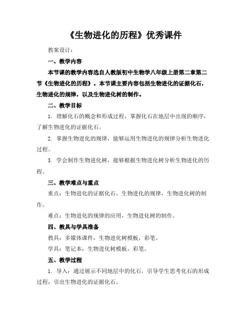 《生物进化的历程》优秀课件