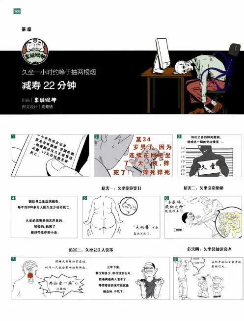 久坐一小时约等于抽两根烟减寿22分钟